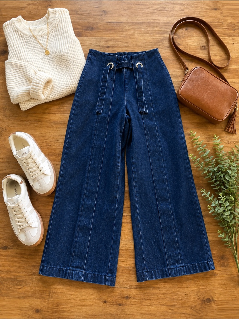 Top shop moto wide leg jeans sz 28 (g15)
